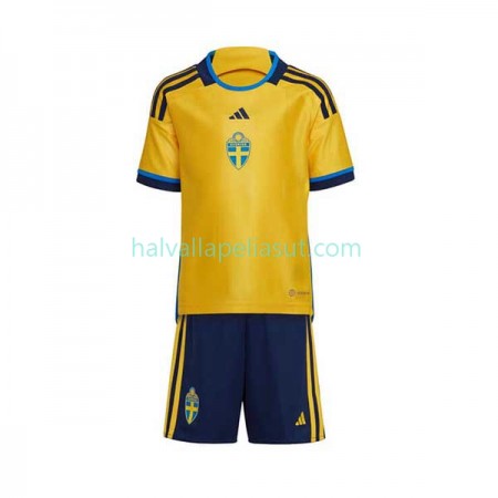 Jalkapallo Pelipaidat/Peliasut Ruotsi Lasten Kotipaita 2022-2023 Lyhythihainen